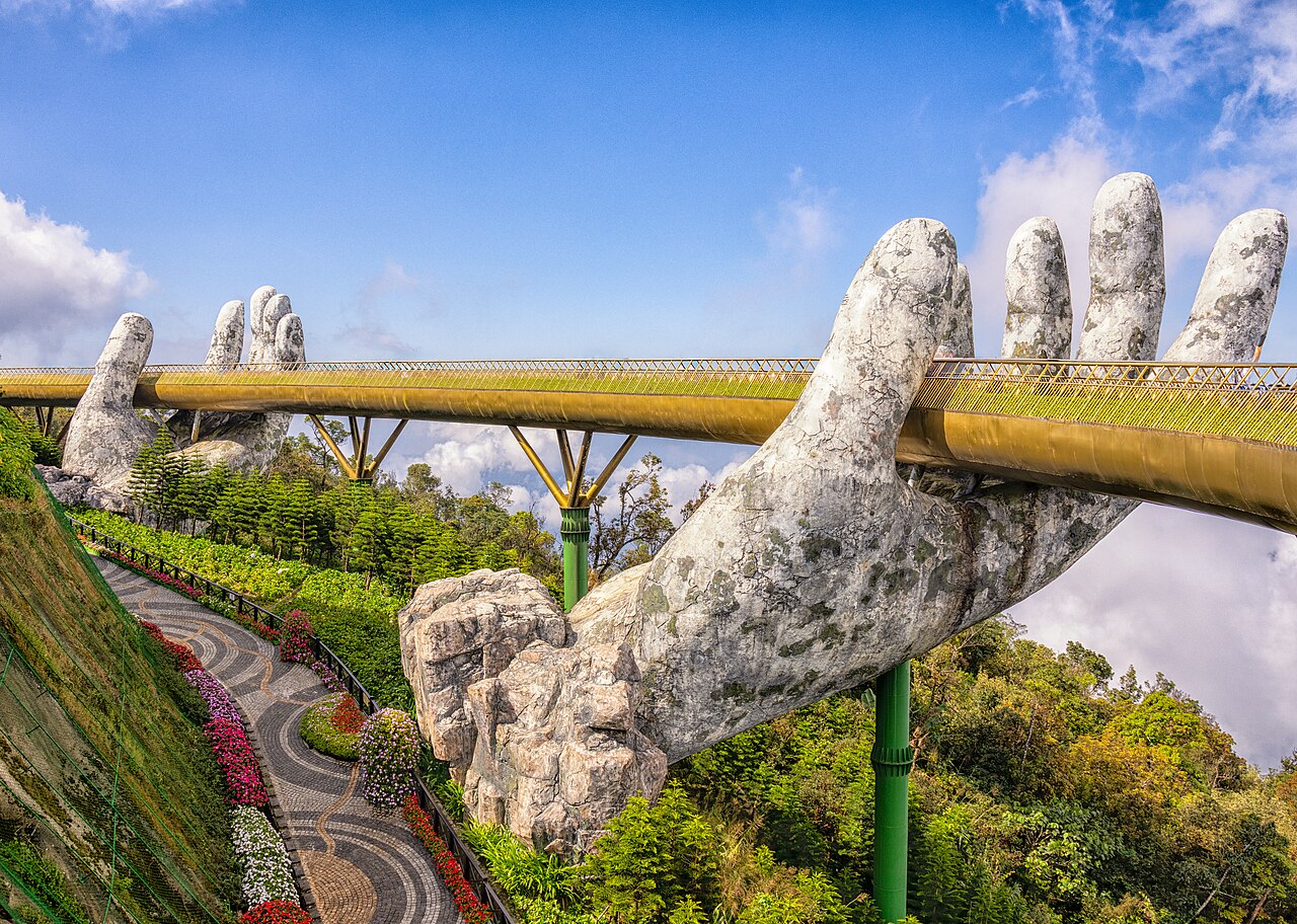 Golden Bridge at Ba Na Hills near Da Nang